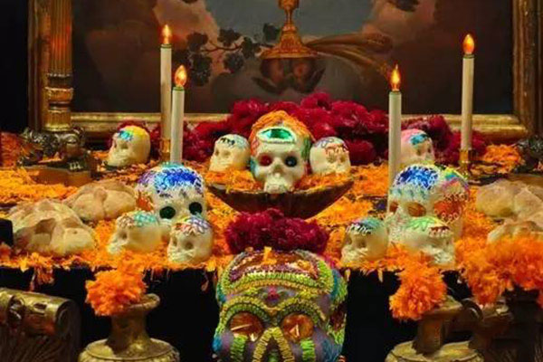 骨灰盒寄存架 墨西哥亡灵节