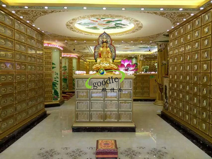 骨灰存放架 遵义殡葬行业推行环保绢花