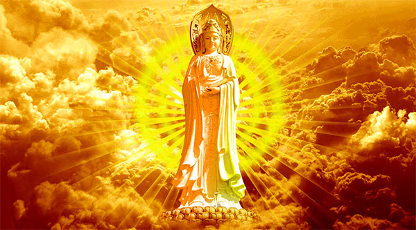 骨灰存放橱 观世音菩萨为什么要在头顶上供奉阿弥陀佛呢？